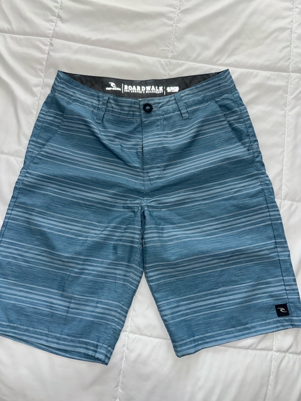 Rip Curl Blue Striped Boardwalk Shorts